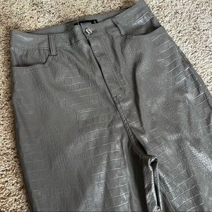 Leather Croc Pants